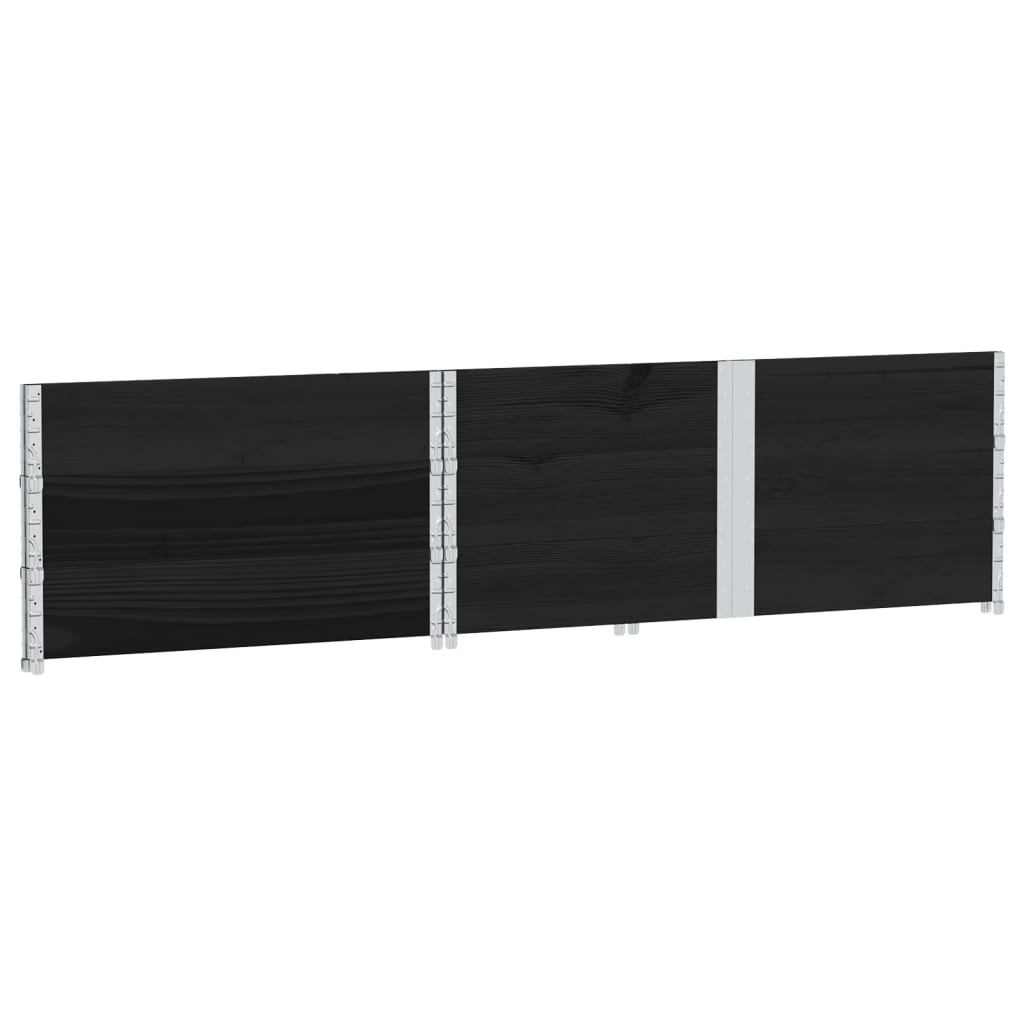 plantekasse 150x100 cm massivt fyrretræ sort