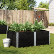 plantekasse 150x100 cm massivt fyrretræ sort