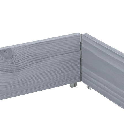 plantekasse 150x100 cm massivt fyrretræ grå