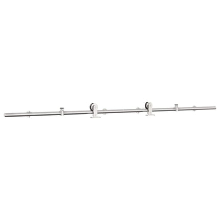 hardwarekit til skydedør 200 cm rustfrit stål sølvfarvet