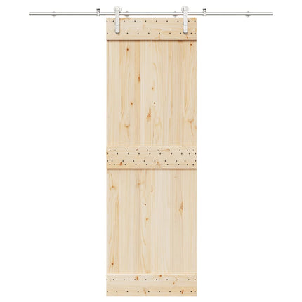 hardwarekit til skydedør 200 cm rustfrit stål sølvfarvet