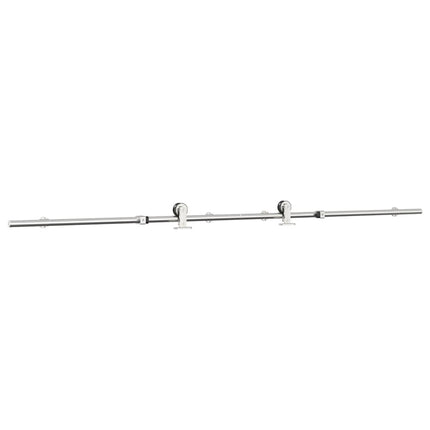 hardwarekit til skydedør 200 cm rustfrit stål sølvfarvet