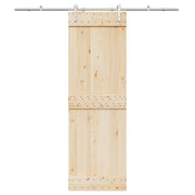 hardwarekit til skydedør 200 cm rustfrit stål sølvfarvet