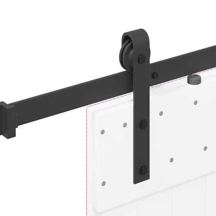 skinnesæt til skydedør 152,5 cm stål sort