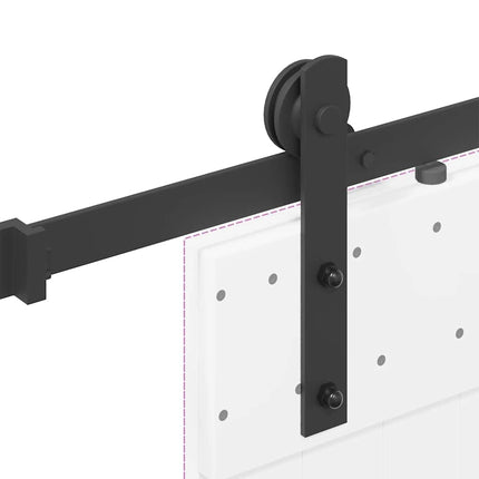 skinnesæt til skydedør 152 cm stål sort