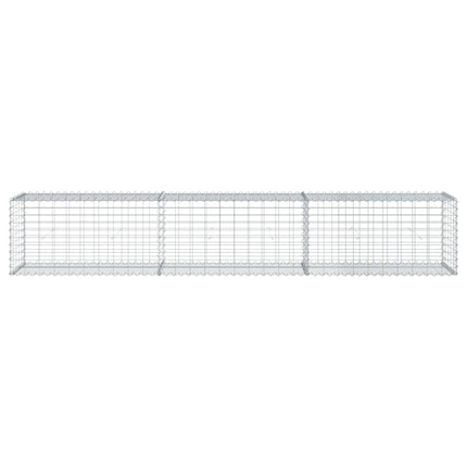 gabionkurv med cover 300x50x50 cm galvaniseret jern