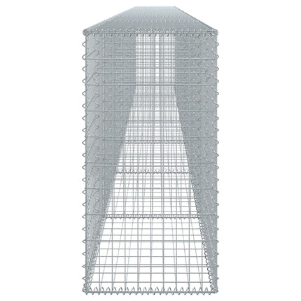 gabionkurv med cover 700x50x100 cm galvaniseret jern