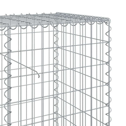 gabionkurv med cover 800x50x100 cm galvaniseret jern