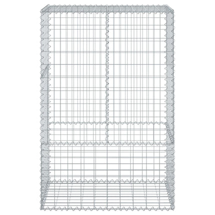 gabionkurv med cover 100x50x150 cm galvaniseret jern