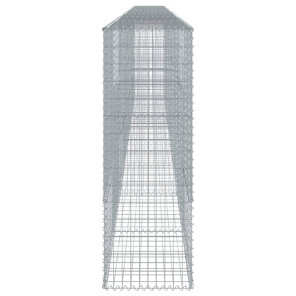 gabionkurv med cover 800x50x150 cm galvaniseret jern