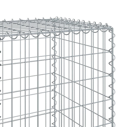 gabionkurv med cover 800x50x150 cm galvaniseret jern