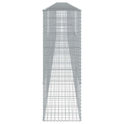 gabionkurv med cover 1000x50x150 cm galvaniseret jern