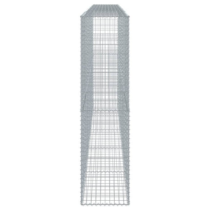 gabionkurv med cover 500x50x200 cm galvaniseret jern