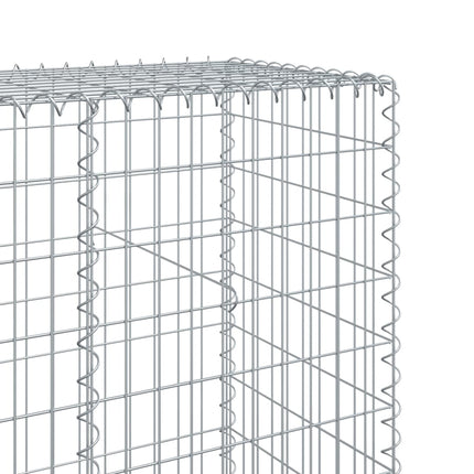 gabionkurv med cover 1000x50x200 cm galvaniseret jern