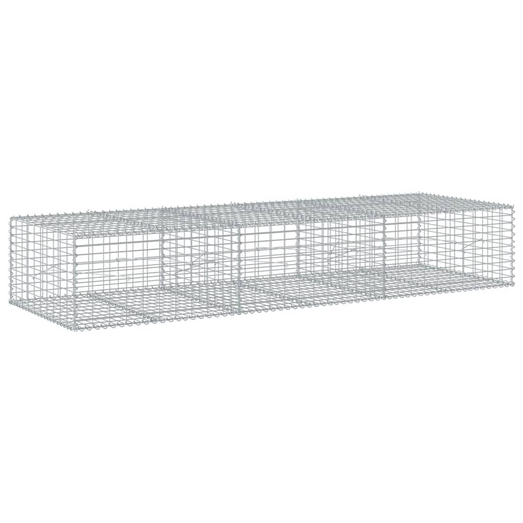 gabionkurv med cover 300x100x50 cm galvaniseret jern
