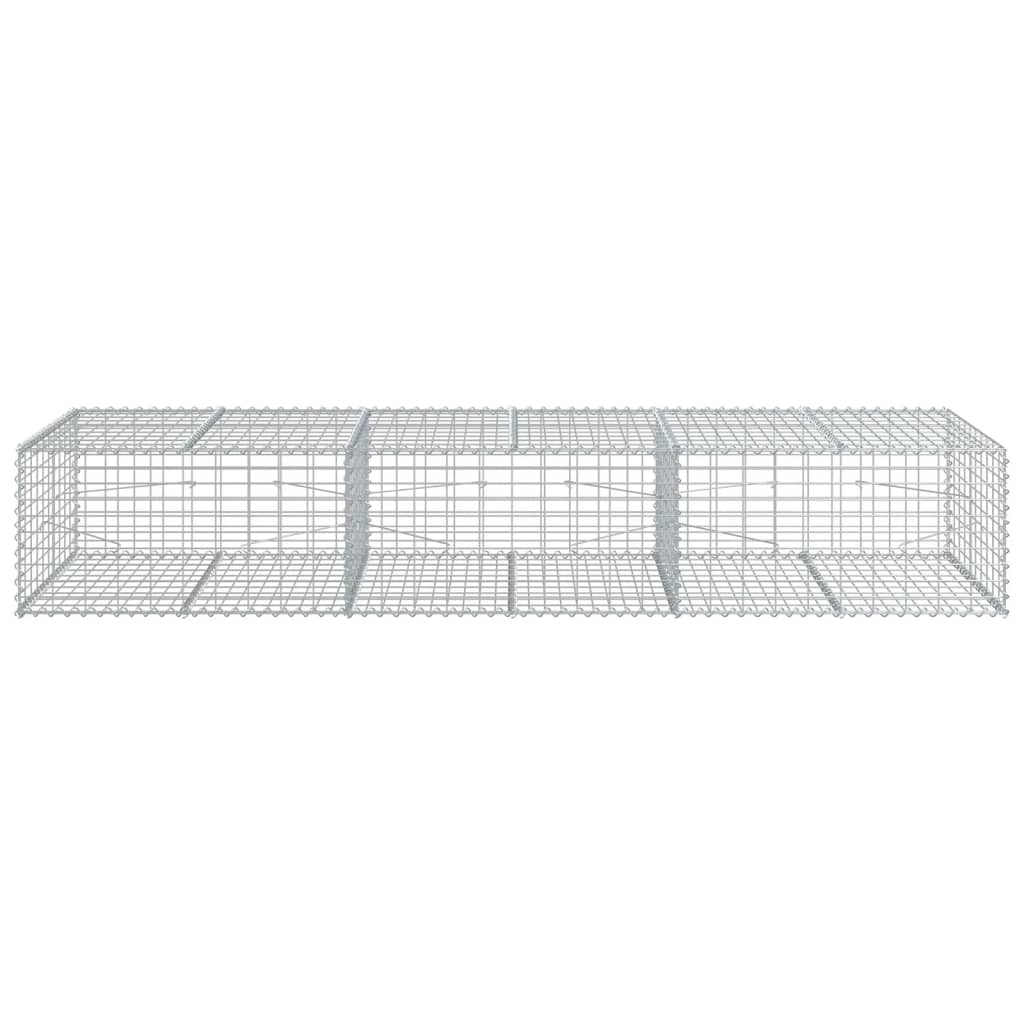 gabionkurv med cover 300x100x50 cm galvaniseret jern