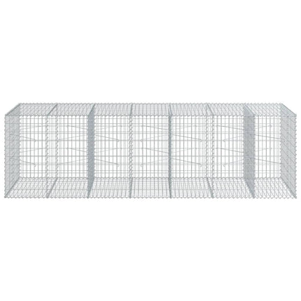 gabionkurv med cover 350x100x100 cm galvaniseret jern