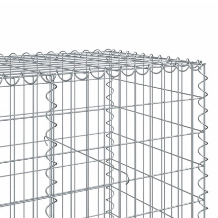 gabionkurv med cover 350x100x100 cm galvaniseret jern