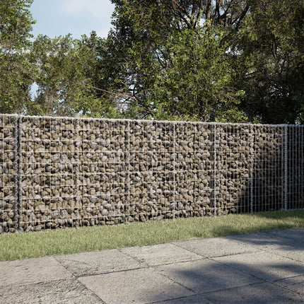 gabionkurv med cover 350x100x100 cm galvaniseret jern