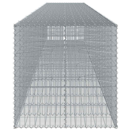gabionkurv med cover 850x100x100 cm galvaniseret jern