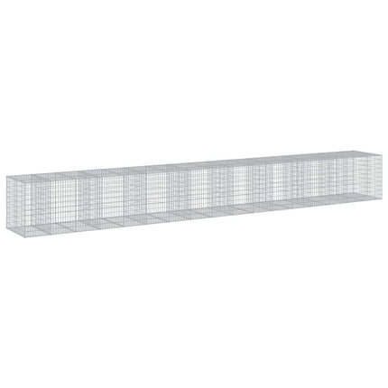 gabionkurv med cover 850x100x100 cm galvaniseret jern