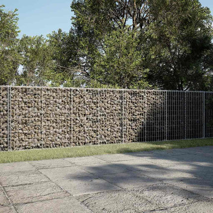 gabionkurv med cover 850x100x100 cm galvaniseret jern