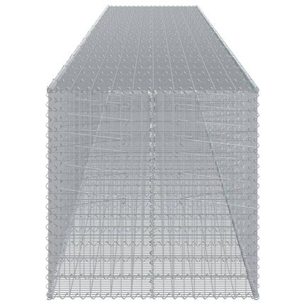 gabionkurv med cover 1150x100x100 cm galvaniseret jern