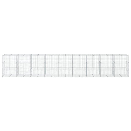 gabionkurv med cover 900x100x150 cm galvaniseret jern