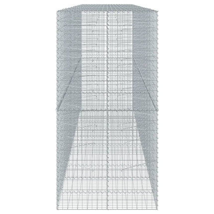 gabionkurv med cover 550x100x200 cm galvaniseret jern