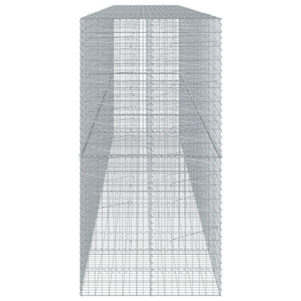 gabionkurv med cover 650x100x200 cm galvaniseret jern