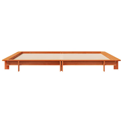 sengeramme uden madras 160x200 cm massivt fyrretræ gyldenbrun