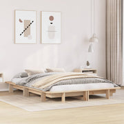 sengeramme uden madras 120x200 cm massivt fyrretræ