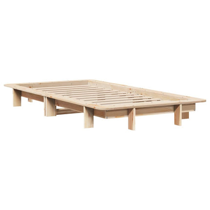 sengeramme uden madras 100x200 cm massivt fyrretræ