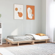 sengeramme uden madras 100x200 cm massivt fyrretræ