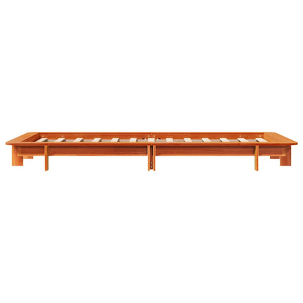 sengeramme uden madras 100x200 cm massivt fyrretræ gyldenbrun