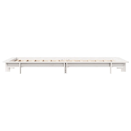 sengeramme uden madras 90x200 cm massivt fyrretræ hvid