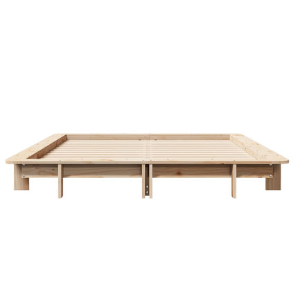 sengeramme uden madras 120x190 cm massivt fyrretræ