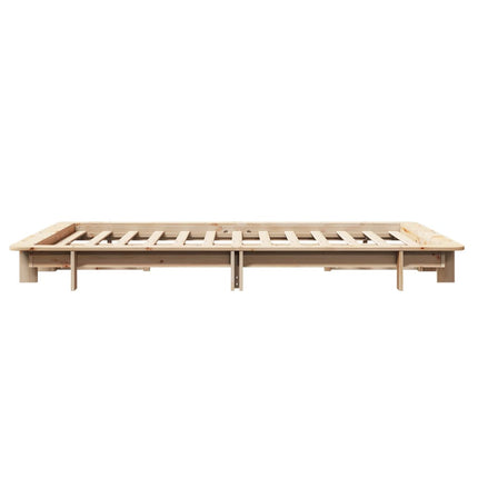 sengeramme uden madras 120x190 cm massivt fyrretræ