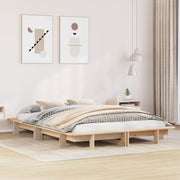 sengeramme uden madras 120x190 cm massivt fyrretræ