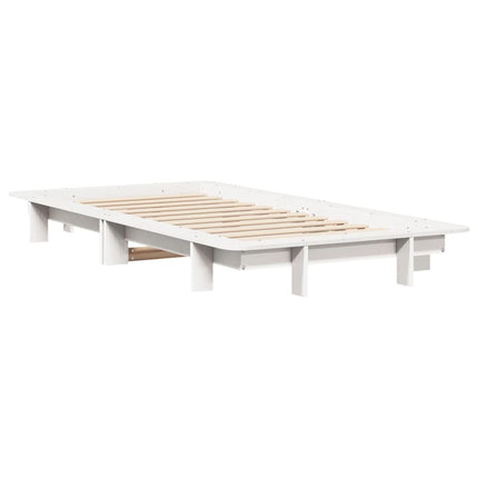 sengeramme uden madras 90x190 cm massivt fyrretræ hvid