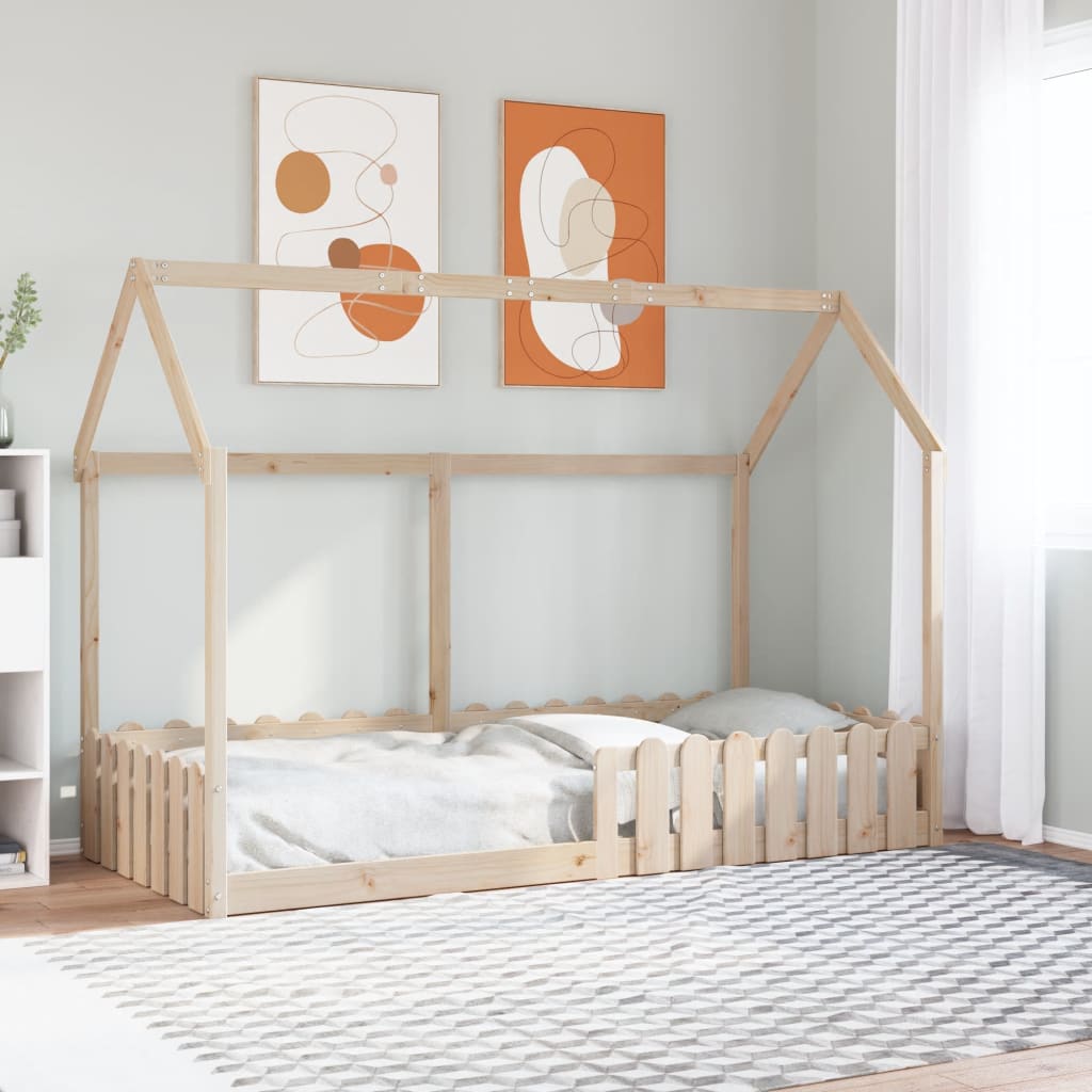 sengeramme til husseng 90x200 cm massivt fyrretræ