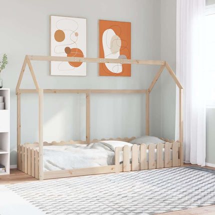 sengeramme til husseng 80x200 cm massivt fyrretræ