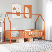 sengeramme til husseng 90x200 cm massivt fyrretræ gyldenbrun