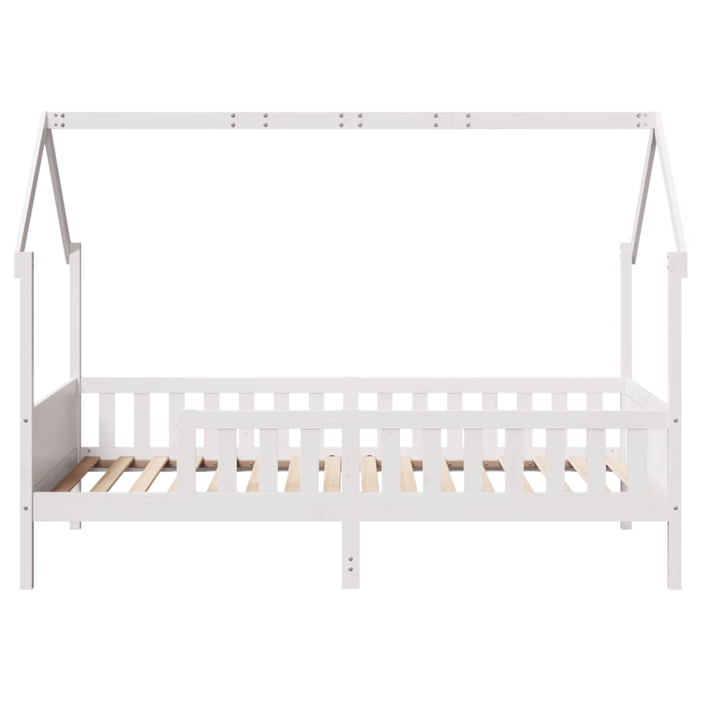 sengeramme til husseng 90x190 cm massivt fyrretræ hvid