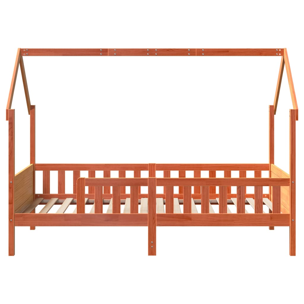 sengeramme til husseng 90x190 cm massivt fyrretræ gyldenbrun