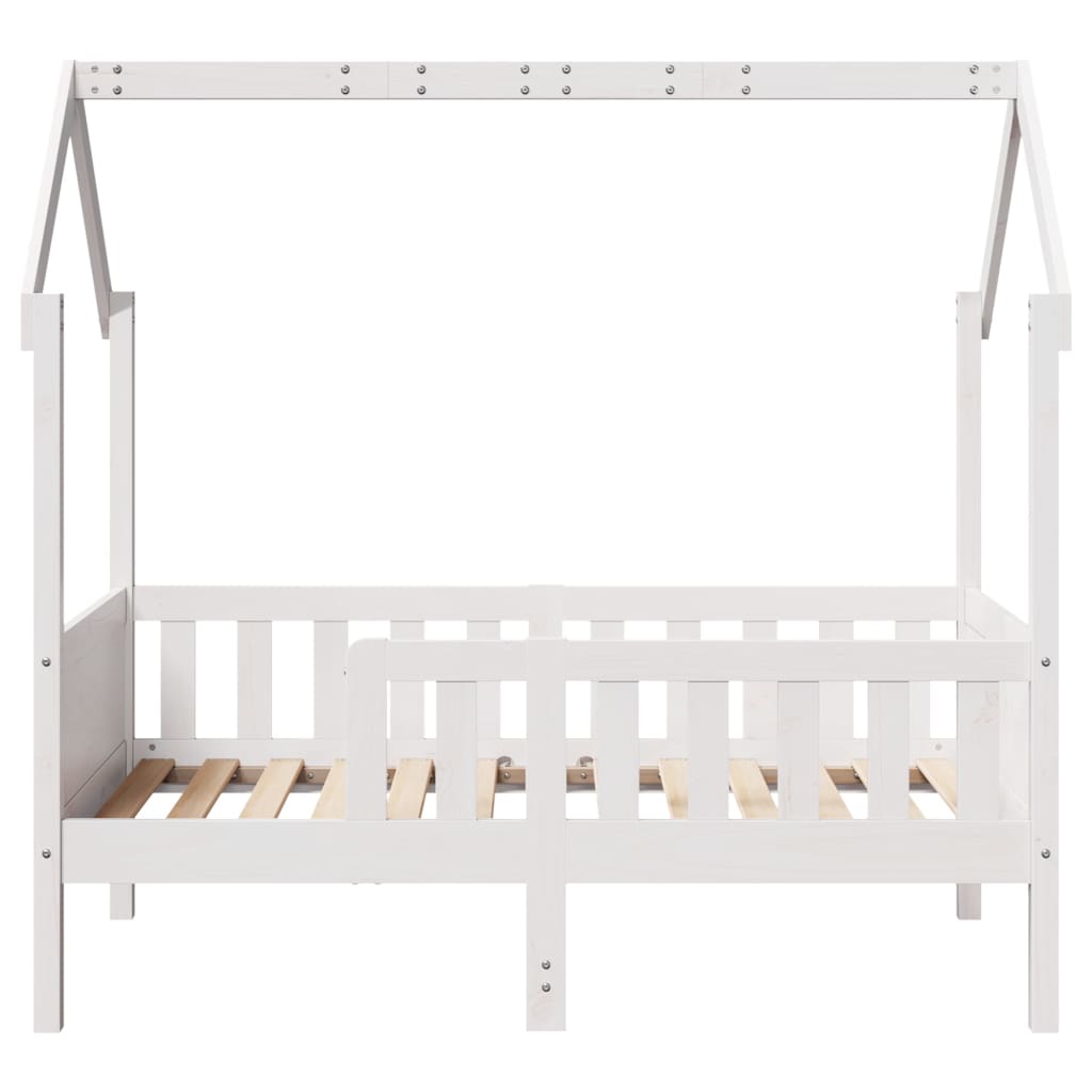sengeramme til husseng 70x140 cm massivt fyrretræ hvid