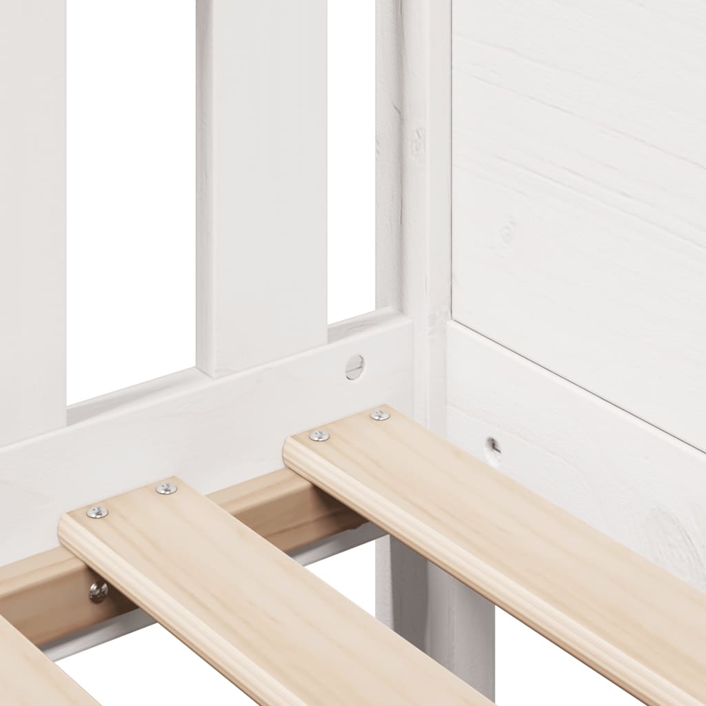 sengeramme til husseng 70x140 cm massivt fyrretræ hvid