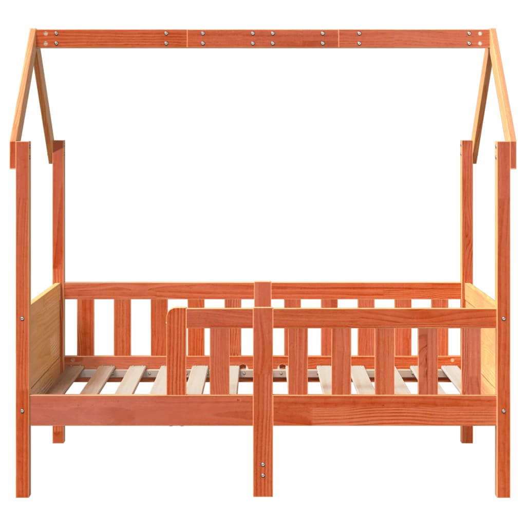 sengeramme til husseng 70x140 cm massivt fyrretræ gyldenbrun