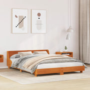 sengeramme uden madras 140x200 cm massivt fyr gyldenbrun