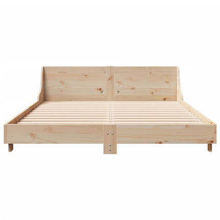 sengeramme uden madras 140x190 cm massivt fyrretræ